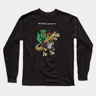 Clanosaurus Rex RUSSELLsaurus rex Russell Modern Scotland Family Tartan Long Sleeve T-Shirt